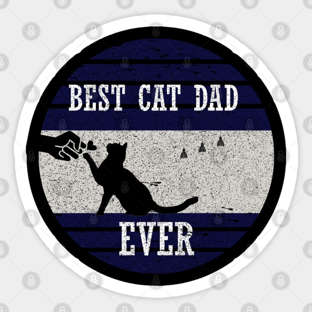 best cat dad ever vintage retro style Sticker by Get Yours